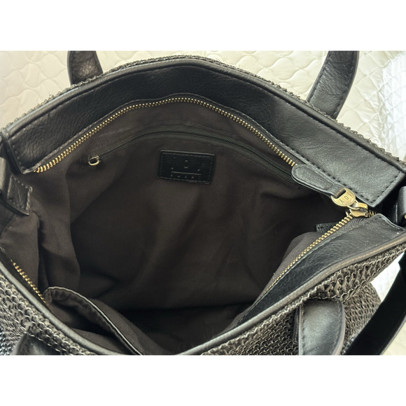 Joy Susan Black Straw Crossbody Tote Bag - Picture 9 of 11